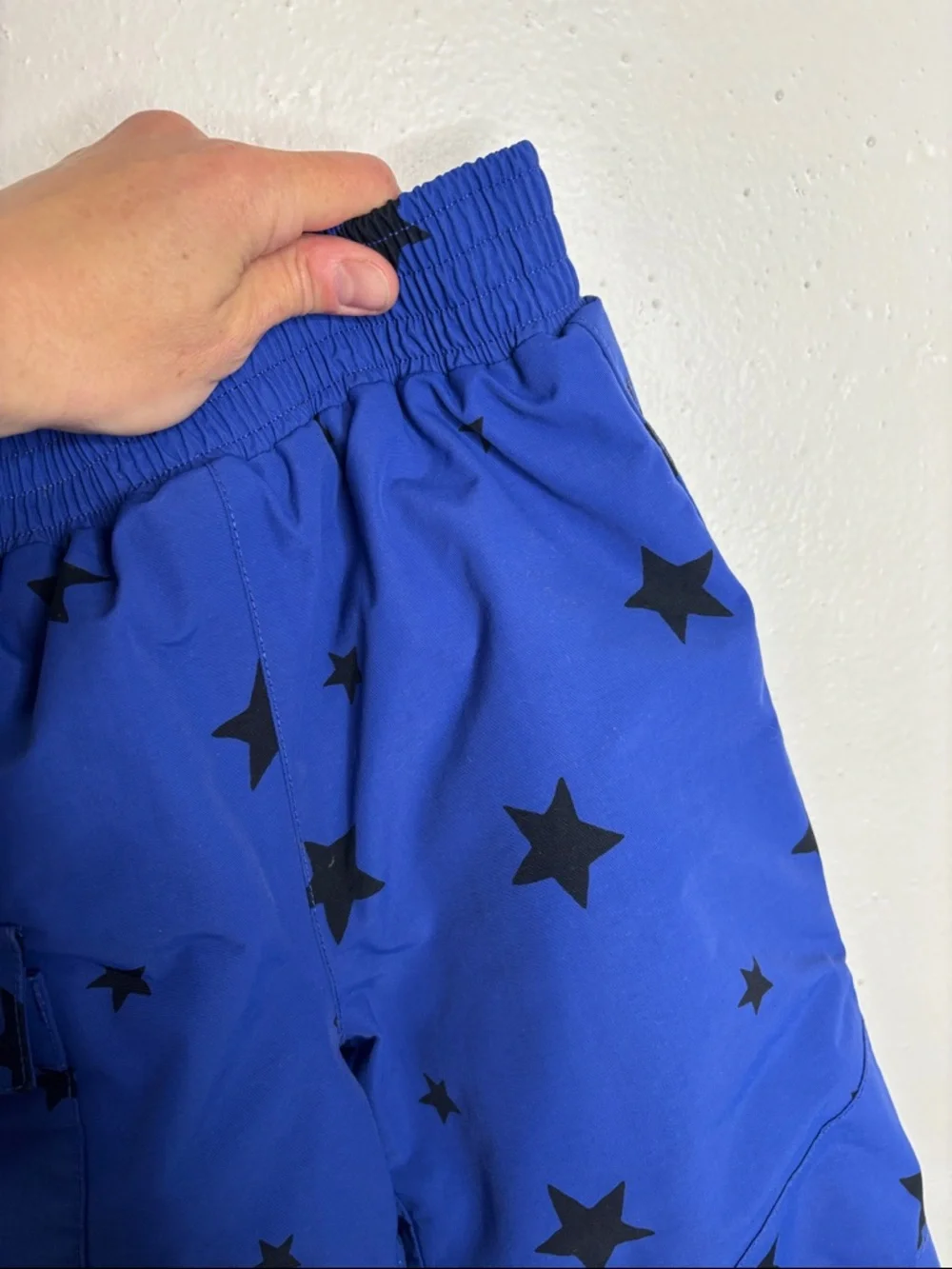 Hanna Andersson Blue Black Star Print Insulated Snow Pants Size 5T EUC